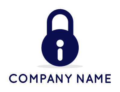 Letter I logo maker forming lock shape