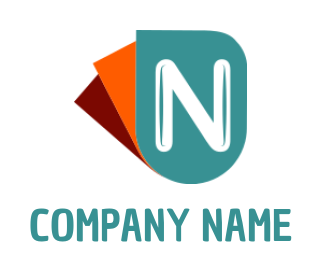 Generate a Letter N logo inside documents