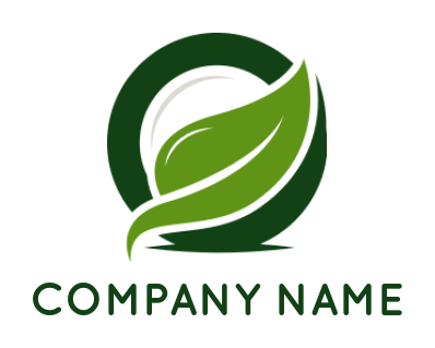 Design a Letter Q logo merged with leaf