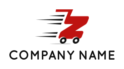 Letter Z logo icon forming Shopping Cart