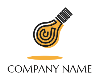 advertising logo maker light bulb made of lines - logodesign.net