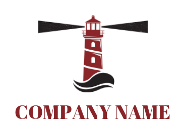 consulting logo lighthouse swoosh waves beacon