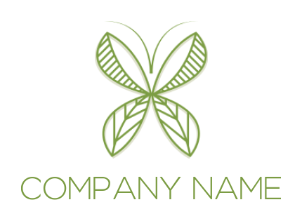 pet logo maker line art butterfly - logodesign.net