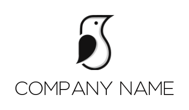 generate a pet logo line art penguin