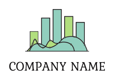 finance logo template line graph and bars - logodesign.net