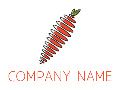 create a food logo line style carrot - logodesign.net