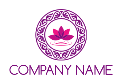 design a spa logo lotus flower in ornament mandala