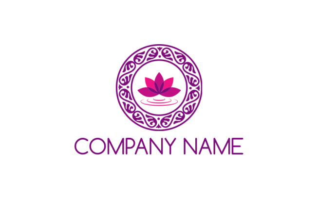 design a spa logo lotus flower in ornament mandala