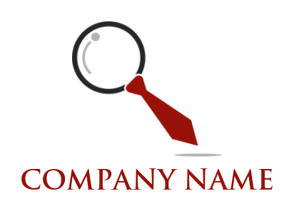 create an HR logo magnifying glass tie - logodesign.net