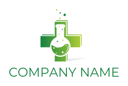make a medical logo medical plus with chemical flask - logodesign.net
