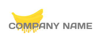 design a fruit logo melting banana