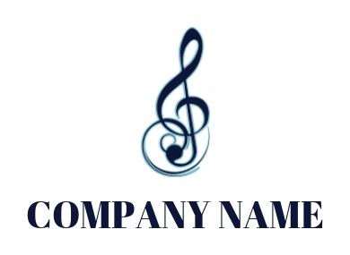 Design a music logo of orchestra music note 