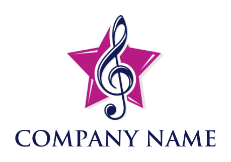 make a music logo music note in star - logodesign.net