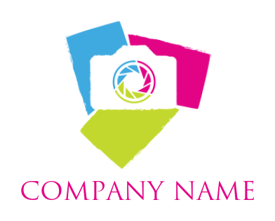photography logo camera in different color card 