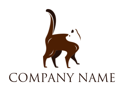 animal logo template negative space cat - logodesign.net