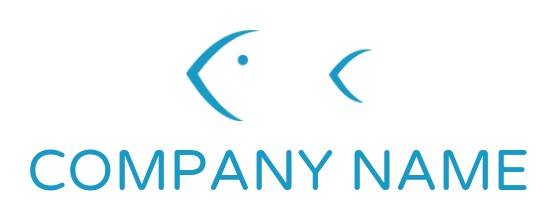 generate a pet logo of negative space fish