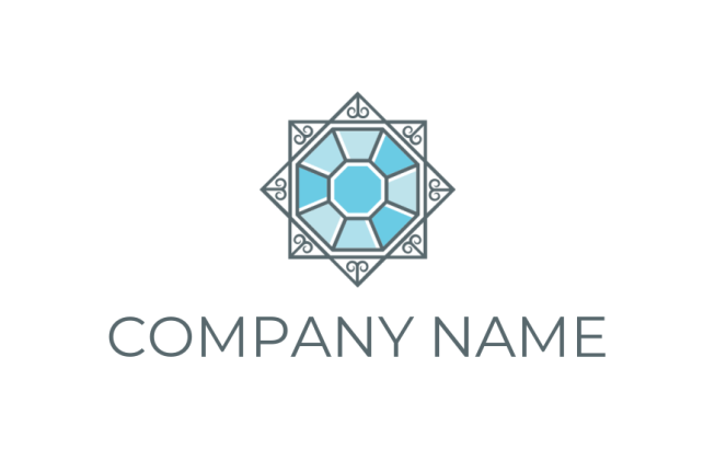 gemstones logo online octagon gem set in star