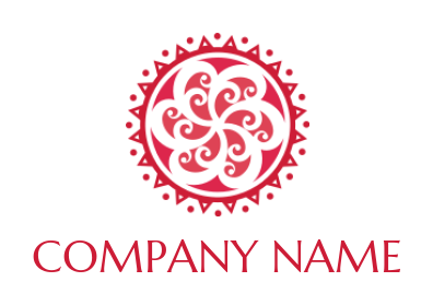 design a spa logo ornamental motifs flower mandala