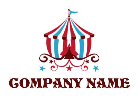 entertainment logo maker ornate circus tent for festival or theme park