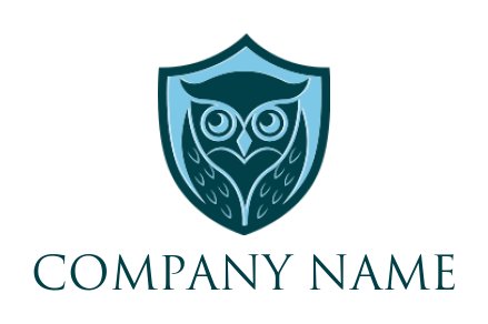 generate a pet logo of owl inside a shield
