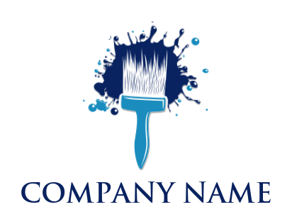 create an arts logo paint brush with splash - logodesign.net