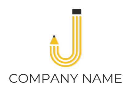 alphabet logo image pencil forming Letter J