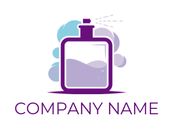 beauty logo perfume bottle with fragrance