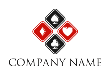 games logo symbol playing card suit in squares