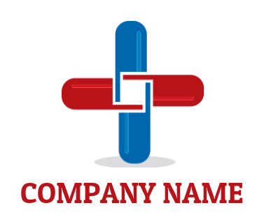 make a pharmacy logo plus sign made of capsules
