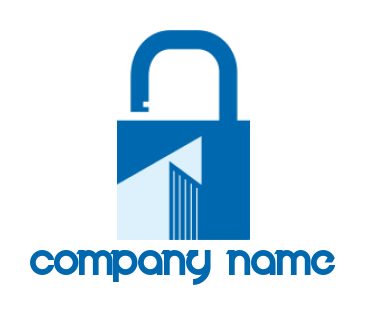 create a security logo with a prism and padlock