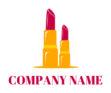 beauty logo maker red lipstick tubes - logodesign.net