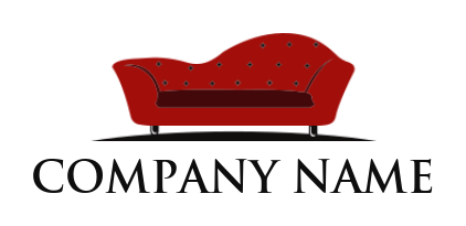 home improvement logo of red furniture settee