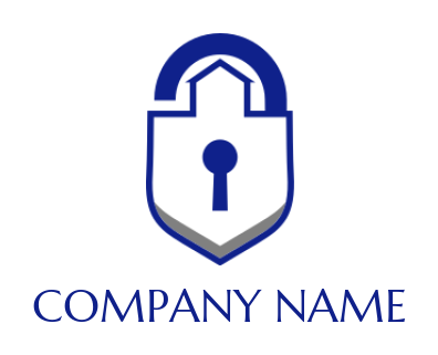 security logo icon shield padlock with keyhole - logodesign.net
