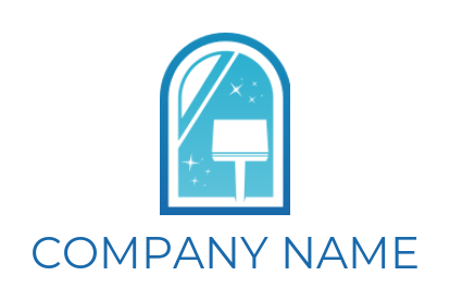 create a cleaning logo shiny window with lamp - logodesign.net