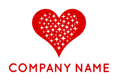 dating logo image sparkles inside heart shape - logodesign.net