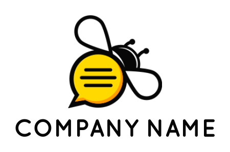 pet logo icon speech bubble merged with honey - logodesign.net