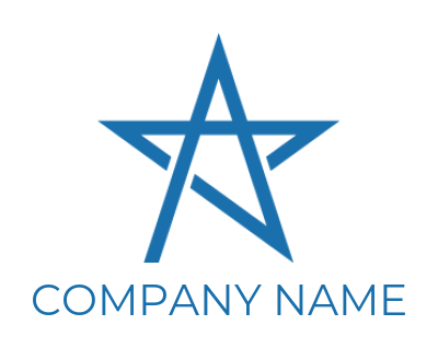 Letter A logo maker forming stars