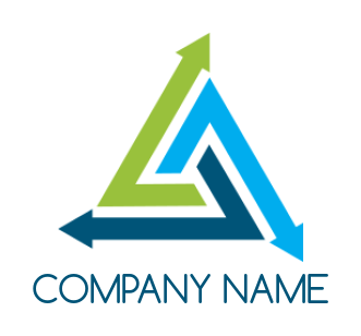 create a marketing logo abstract arrows triangle 
