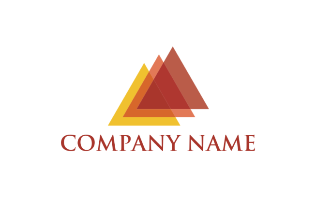 arts logo online three abstract triangle