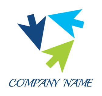 marketing logo three cursors forming triangle