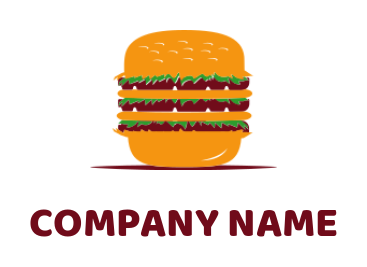 food logo maker triple deck burger - logodesign.net