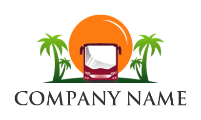 transportation logo maker tropical tour shuttle - logodesign.net