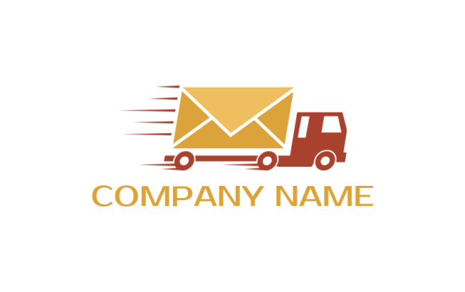 logistics logo icon truck with message - logodesign.net