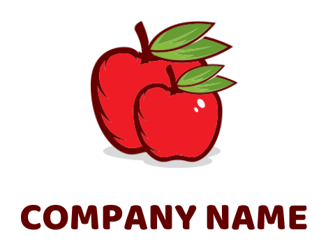 restaurant logo of two red apples with leaves