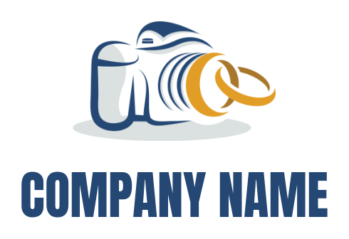 photography logo icon wedding rings merged with camera - logodesign.net
