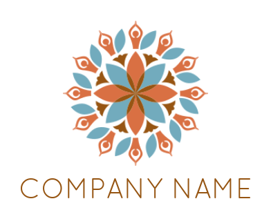 spa logo maker yoga people forming mandala pattern