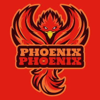 bird logo maker red phoenix mascot
