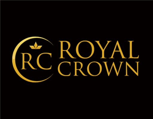 arts logo maker crown in crescent