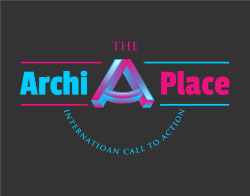 architect logo template 3D gradient initial