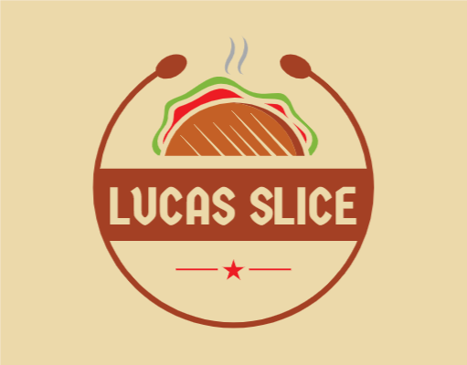 Mexican restaurant logo online taco in spoon circle